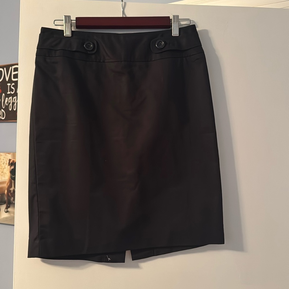 LOFT button waist detail skirt